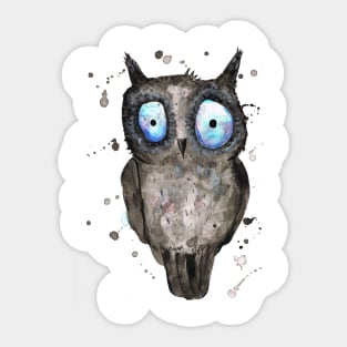 Blue eyed owl Sticker